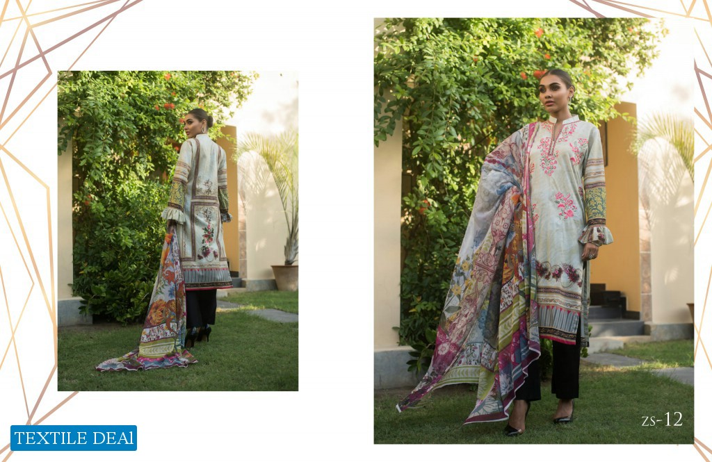 ZS Malkah Mid Summer Wholesale Shopping original Pakistani Dress