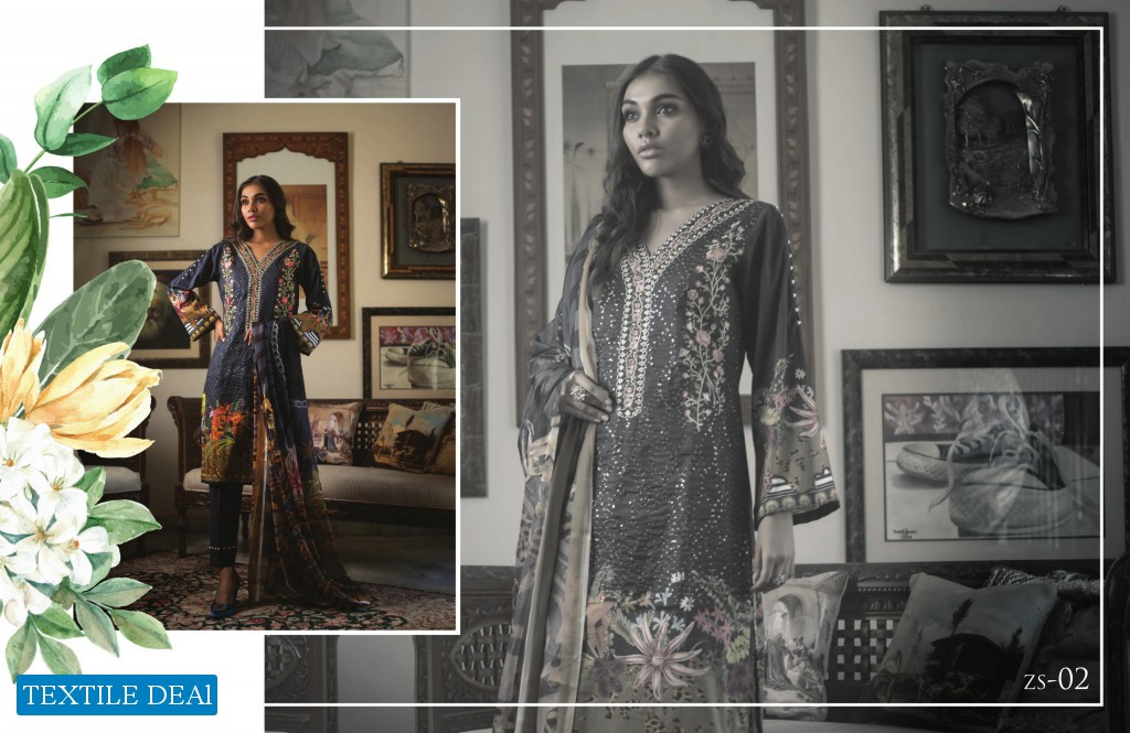 ZS Malkah Mid Summer Wholesale Shopping original Pakistani Dress