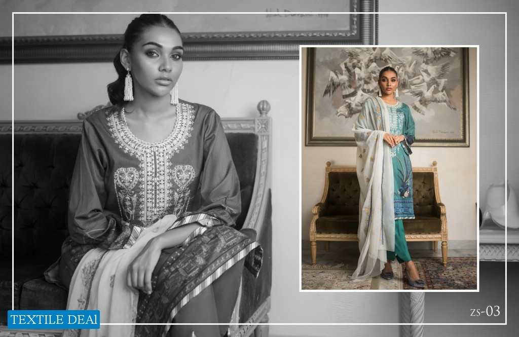 ZS Malkah Mid Summer Wholesale Shopping original Pakistani Dress