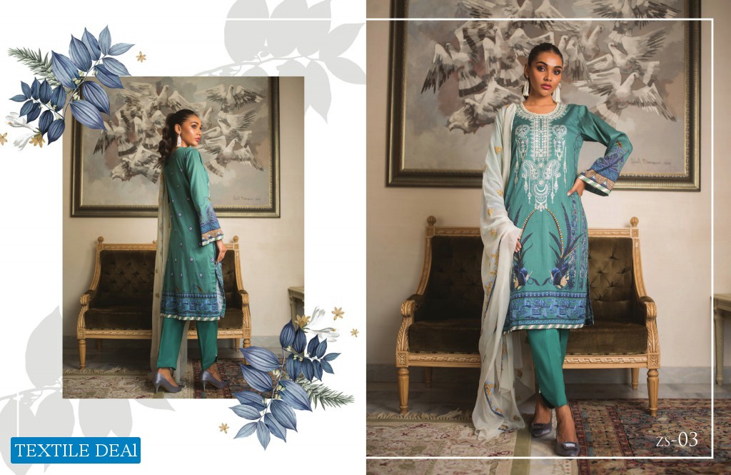ZS Malkah Mid Summer Wholesale Shopping original Pakistani Dress