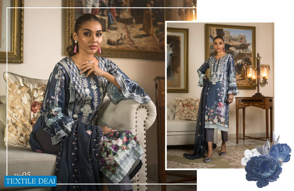 ZS Malkah Mid Summer Wholesale Shopping original Pakistani Dress