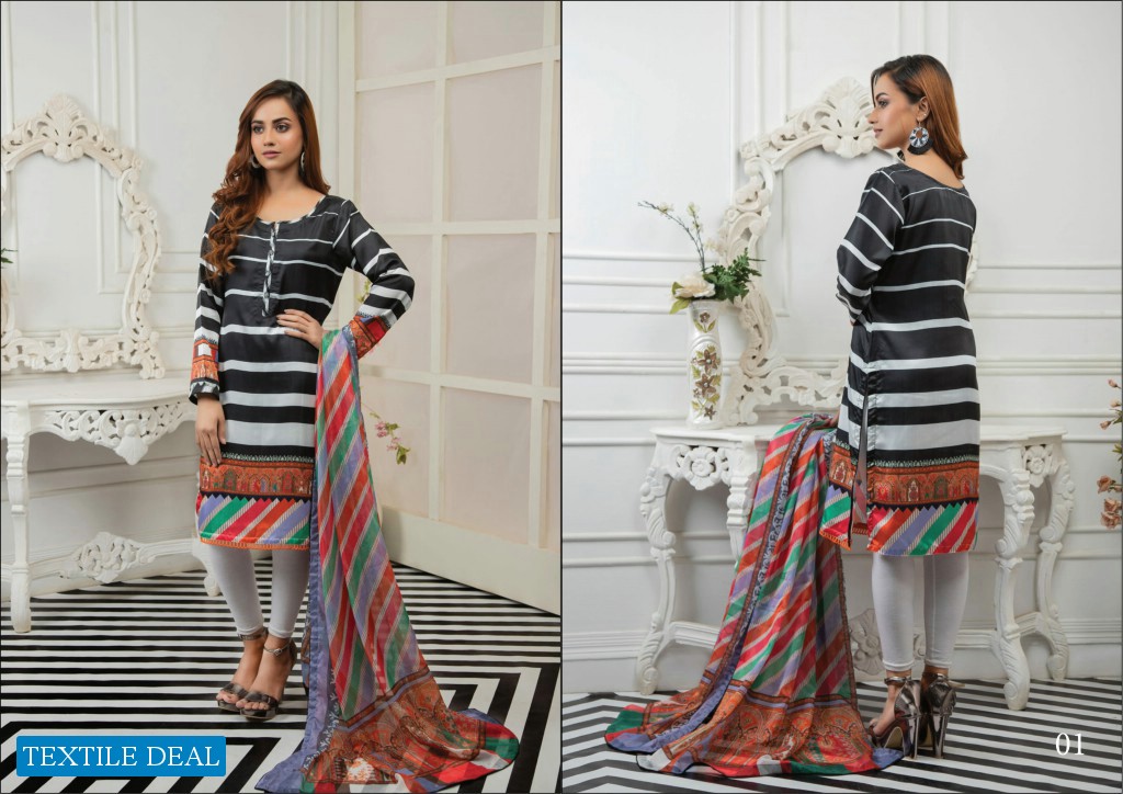 ZS Ravishing Charmeuse Silk Digital Printed Collection Wholesale Pakistani Dress