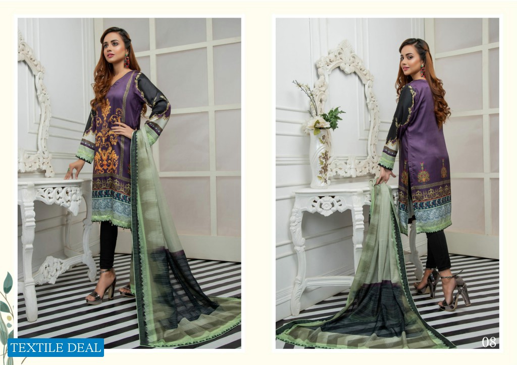 ZS Ravishing Charmeuse Silk Digital Printed Collection Wholesale Pakistani Dress