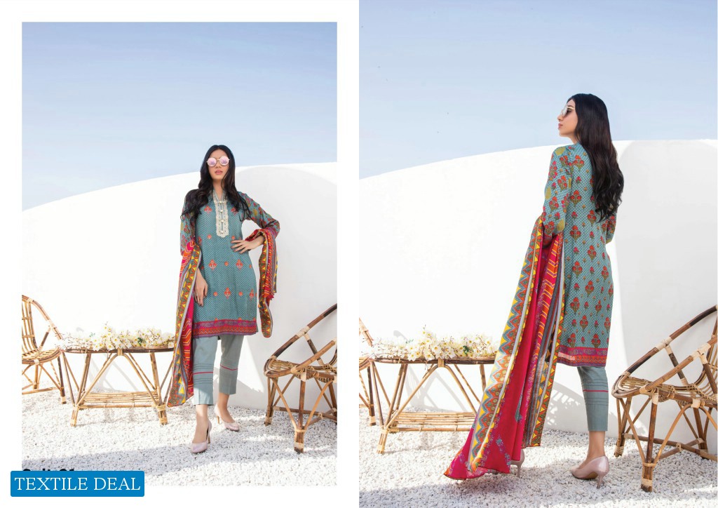 ZS Sahil Festive Embroidered Lawn Collection 2021