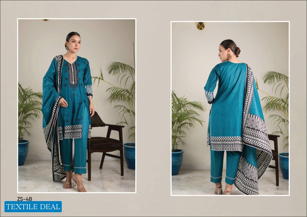 ZS Sahil Lawn Embroidered 2021 Wholesale Branded Pakistani Dress