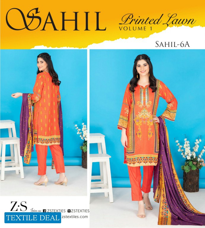 ZS Sahil Printed Lawn 2021 Wholesale Original Pakistani Dress
