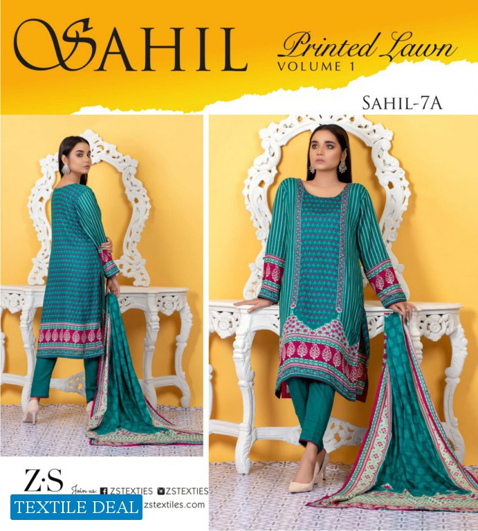 ZS Sahil Printed Lawn 2021 Wholesale Original Pakistani Dress