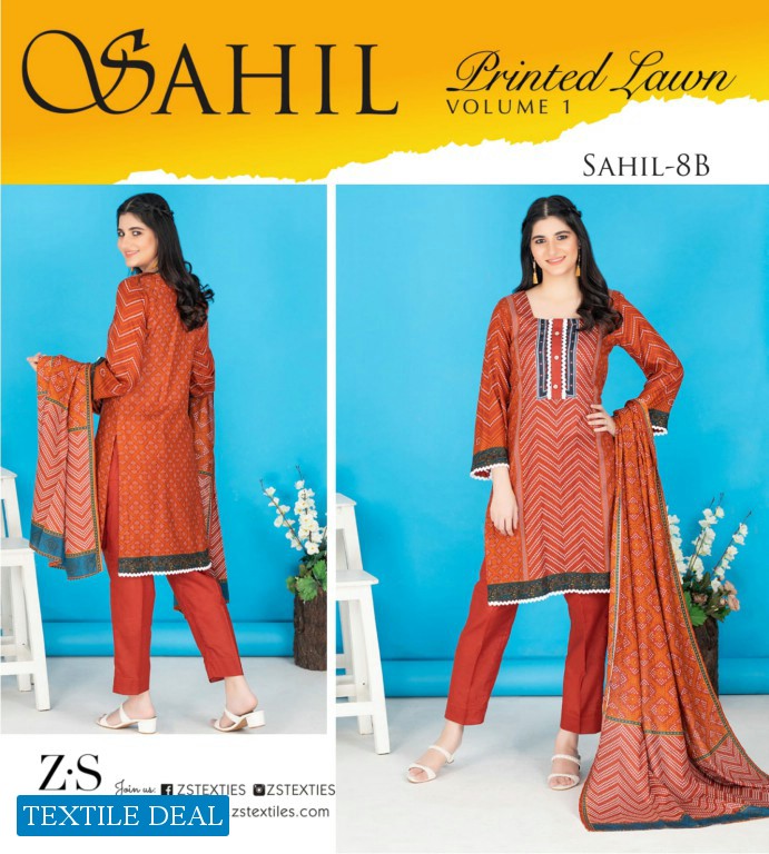 ZS Sahil Printed Lawn 2021 Wholesale Original Pakistani Dress
