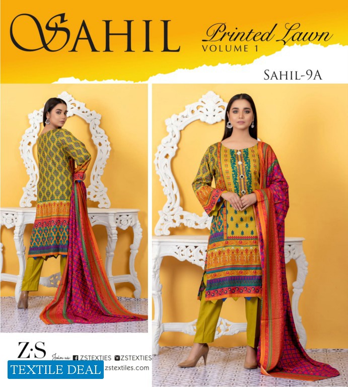 ZS Sahil Printed Lawn 2021 Wholesale Original Pakistani Dress
