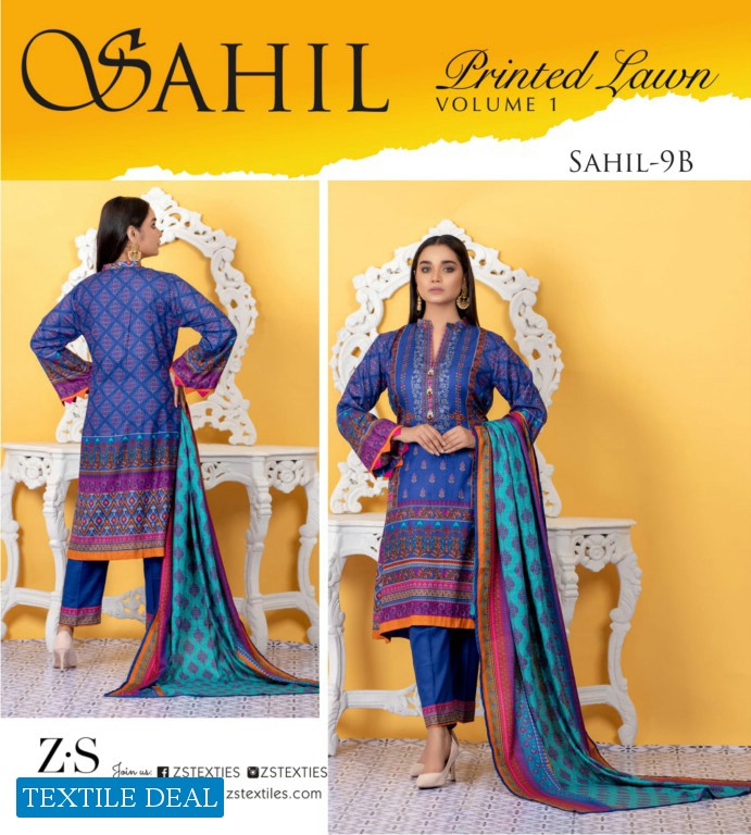ZS Sahil Printed Lawn 2021 Wholesale Original Pakistani Dress