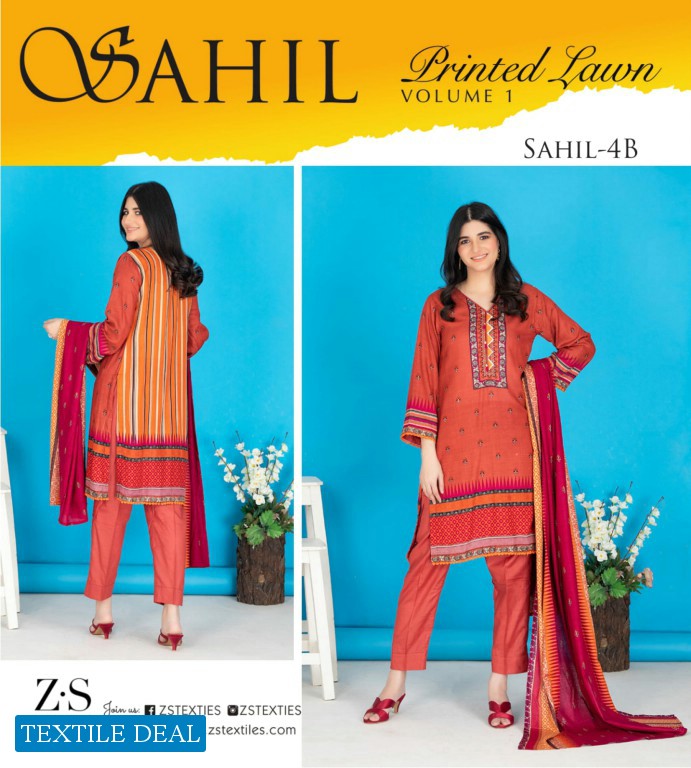 ZS Sahil Printed Lawn 2021 Wholesale Original Pakistani Dress