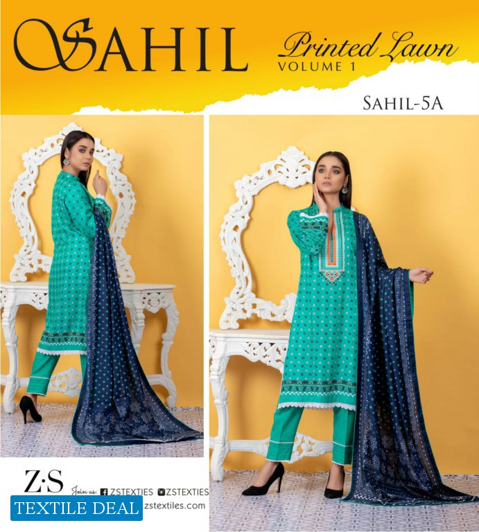 ZS Sahil Printed Lawn 2021 Wholesale Original Pakistani Dress