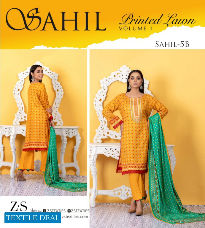 ZS Sahil Printed Lawn 2021 Wholesale Original Pakistani Dress