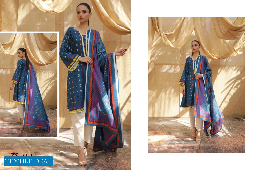 ZS Sahil Printed Vol-4 Wholesale Pakistani Salwar Kameez