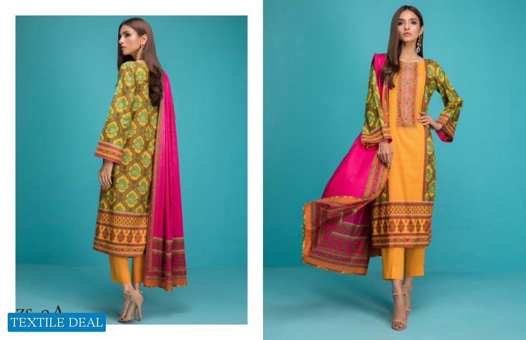 ZS Signature Icon Lawn Vol-2 Wholesale Embroidered Pakistani Dress