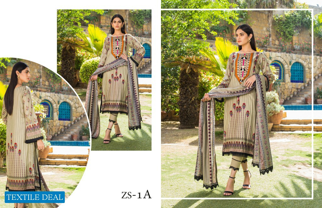 ZS Signature Icon lawn Wholesale Branded Pakistani Suits