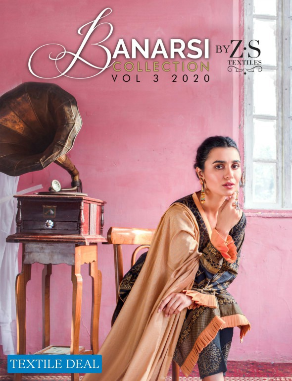 ZS TEXTILE SAHIL BANARASI VOL 3 PRINTED LAWN COLLECTIONS SALWAR SUITS PAKISTANI CONCEPT