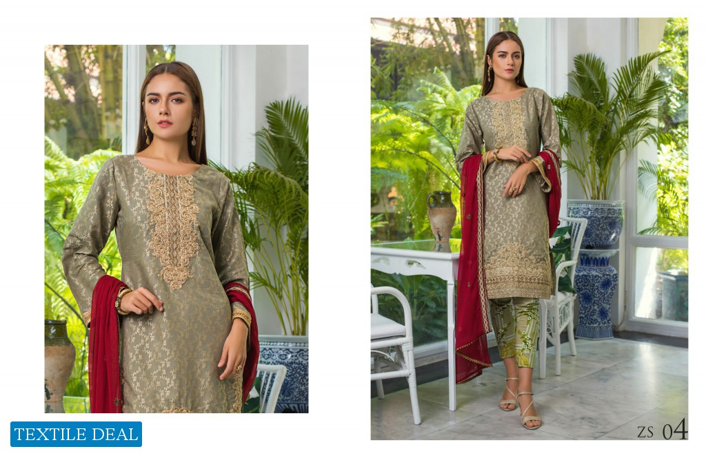 ZS jaipur Jacquard Embroidered Collection Wholesale Pakistani Salwar Suits