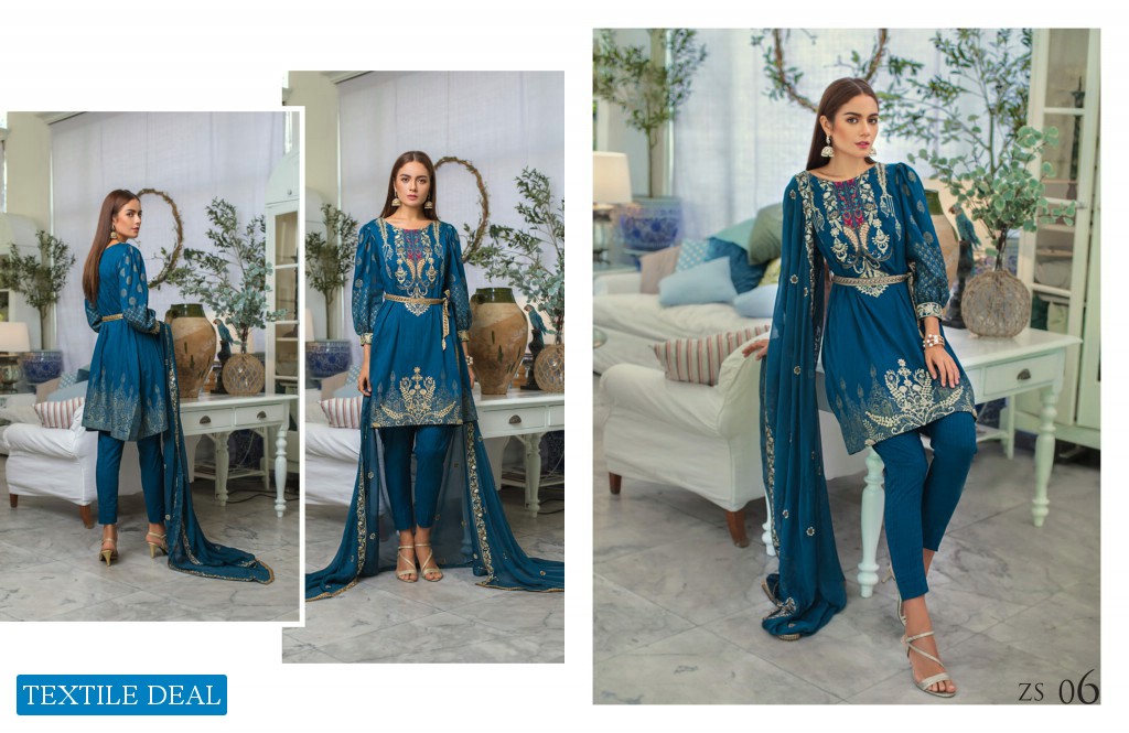 ZS jaipur Jacquard Embroidered Collection Wholesale Pakistani Salwar Suits