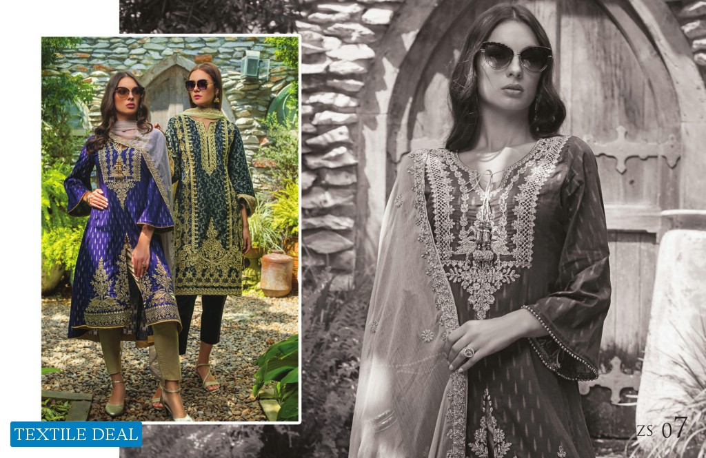 ZS jaipur Jacquard Embroidered Collection Wholesale Pakistani Salwar Suits