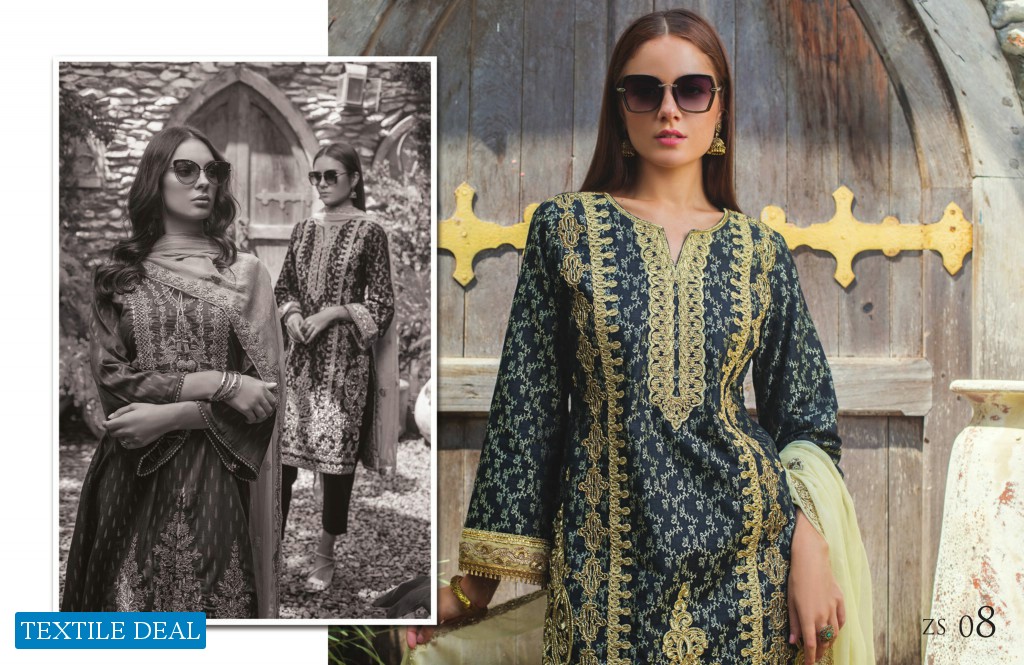 ZS jaipur Jacquard Embroidered Collection Wholesale Pakistani Salwar Suits