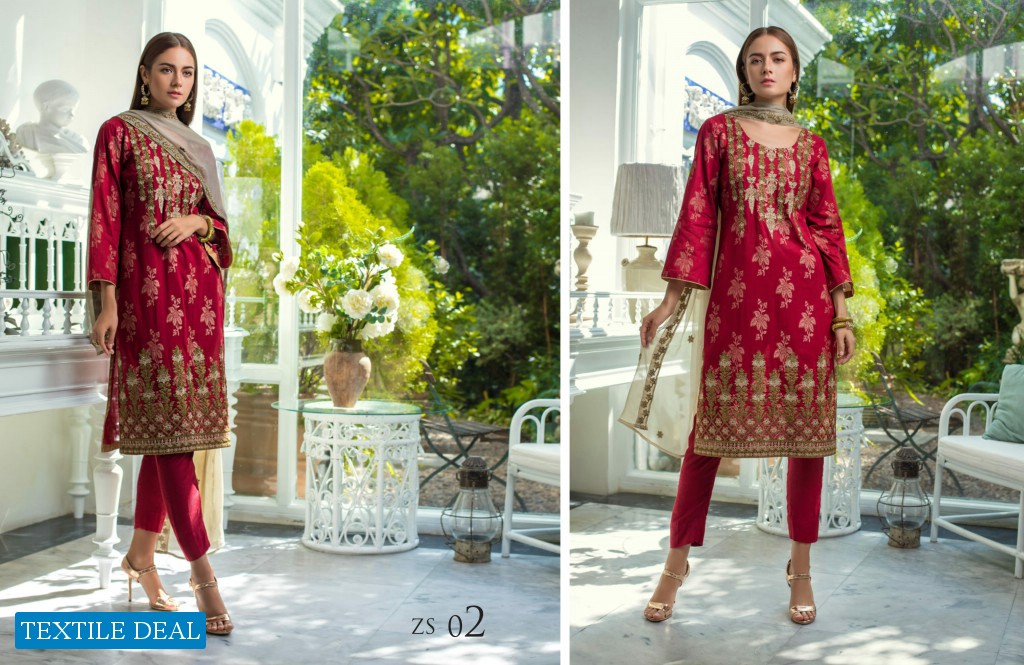 ZS jaipur Jacquard Embroidered Collection Wholesale Pakistani Salwar Suits