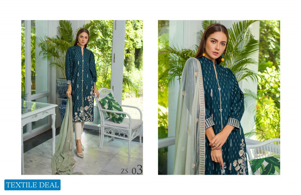 ZS jaipur Jacquard Embroidered Collection Wholesale Pakistani Salwar Suits