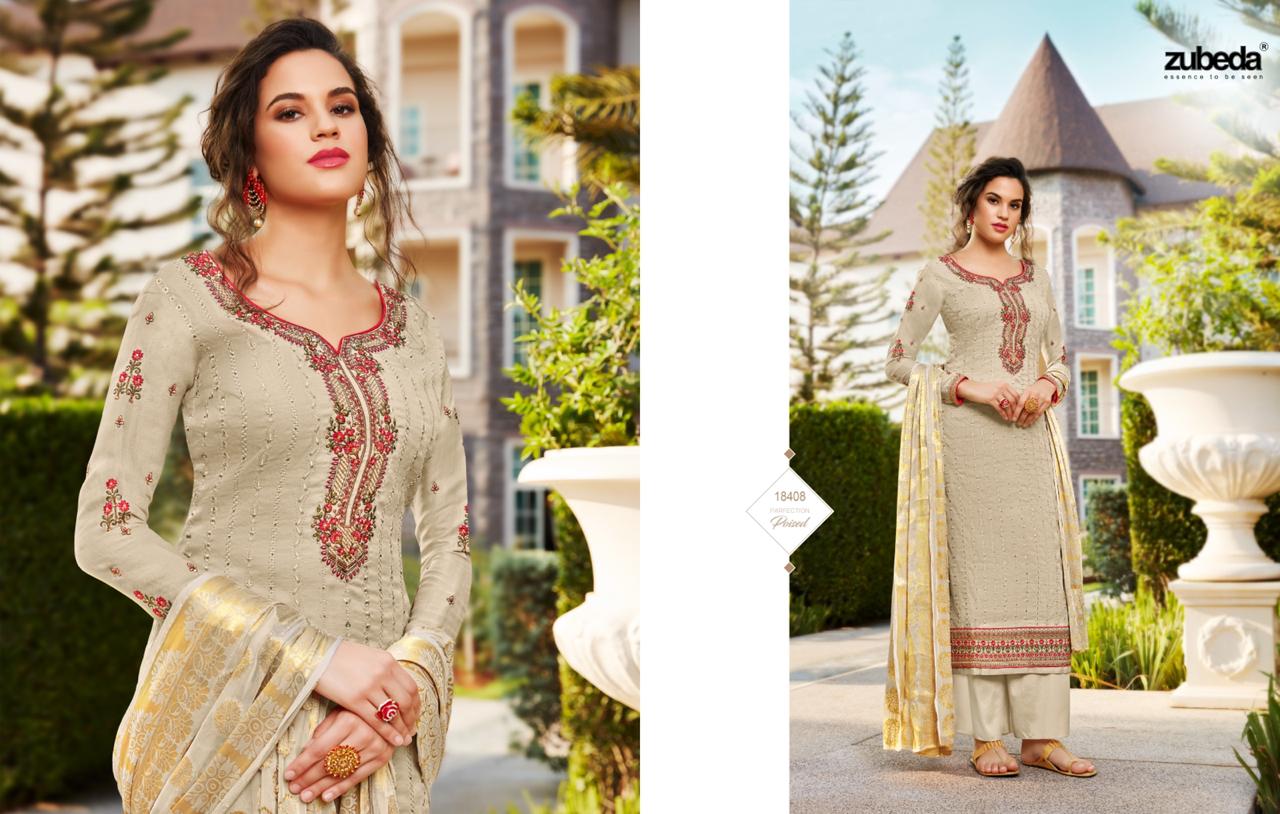 ZUBEDA FLORENZA TASSAR SILK WITH EMBROIDERY WORK SUIT COLLECTION