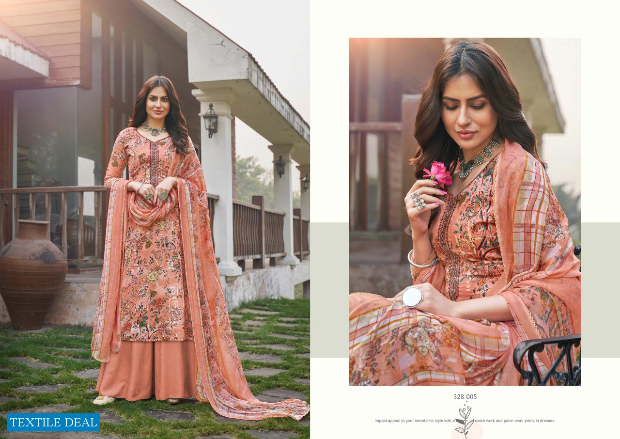 ZULFAT DESIGNER SIYAHI PURE COTTON PRINTED LADIES SUITS WITH 3 MTR BOTTOM