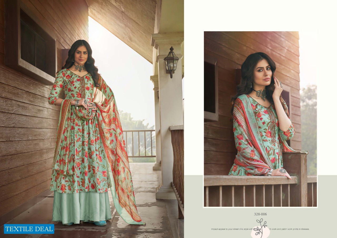 ZULFAT DESIGNER SIYAHI PURE COTTON PRINTED LADIES SUITS WITH 3 MTR BOTTOM