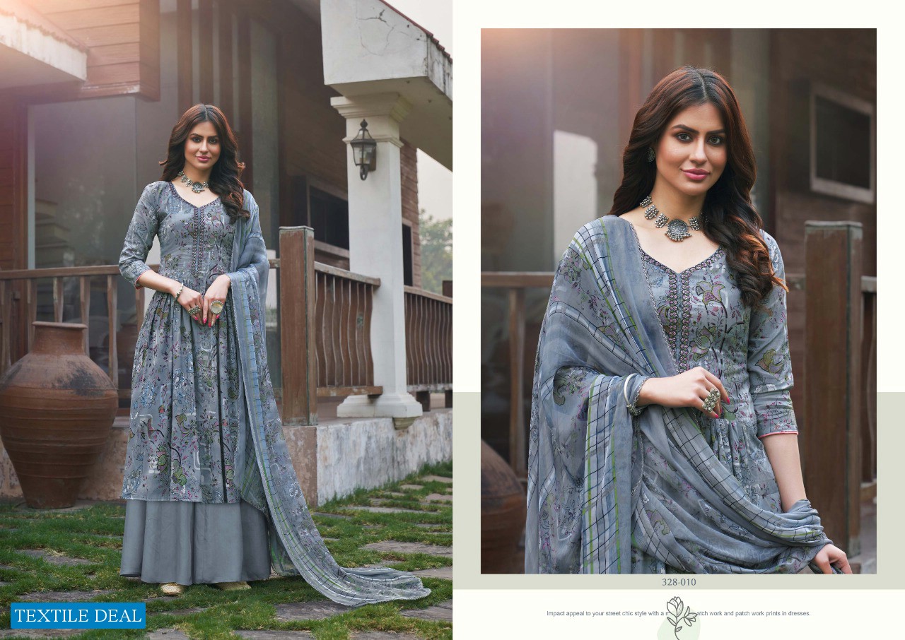 ZULFAT DESIGNER SIYAHI PURE COTTON PRINTED LADIES SUITS WITH 3 MTR BOTTOM