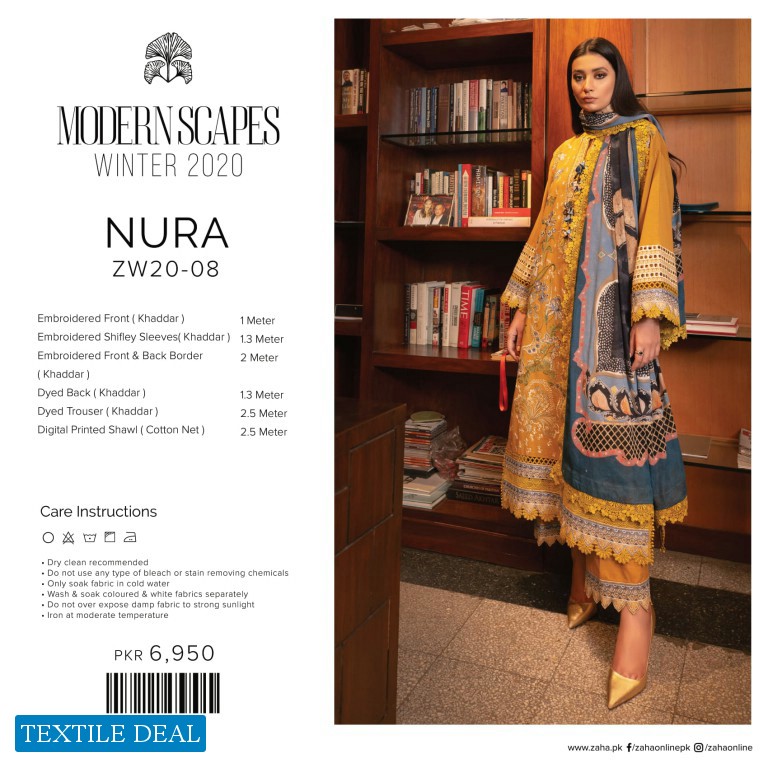 Zaha By khadija Shah Winter Shawl Wholesale Pakistani Salwar Kameez