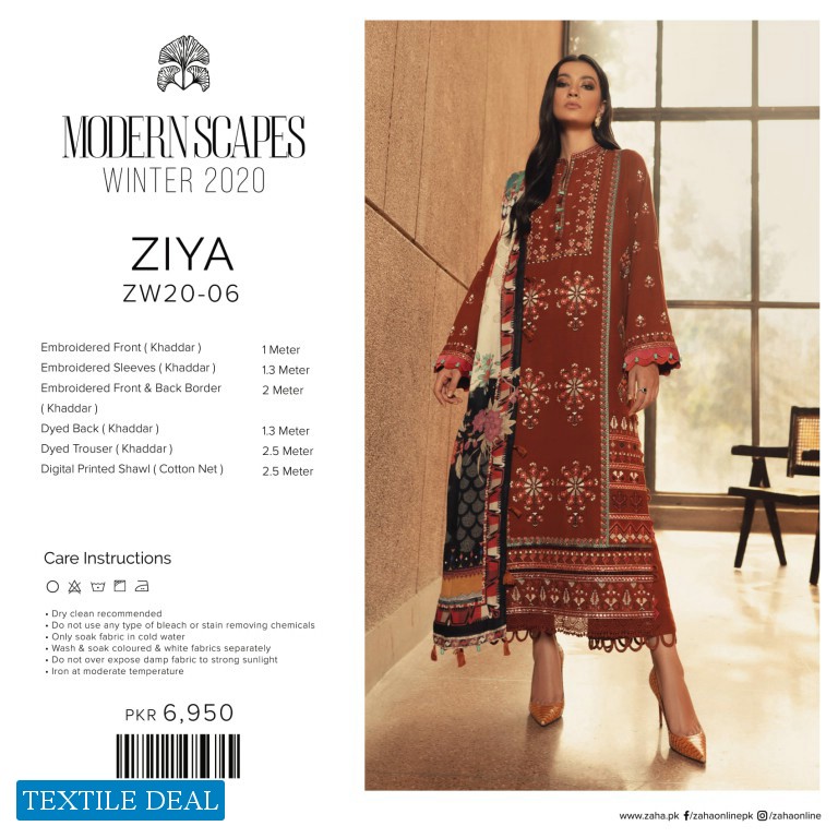 Zaha By khadija Shah Winter Shawl Wholesale Pakistani Salwar Kameez