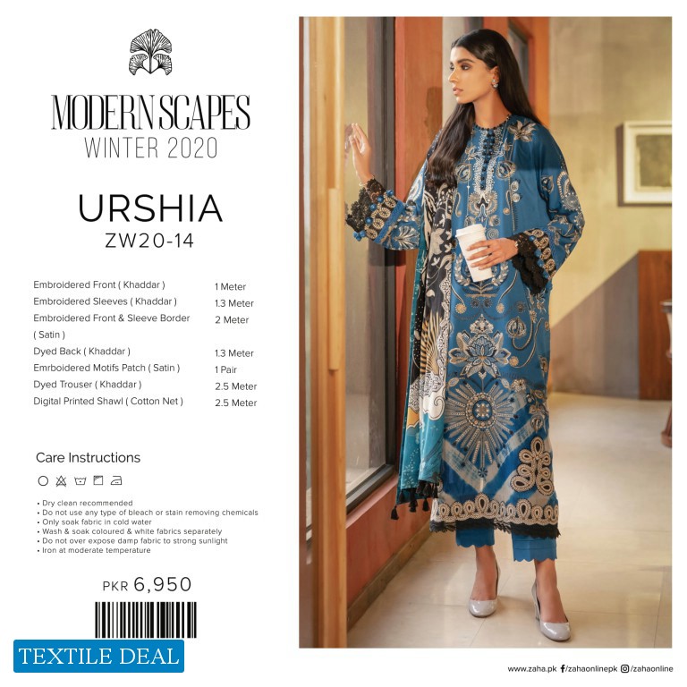 Zaha By khadija Shah Winter Shawl Wholesale Pakistani Salwar Kameez