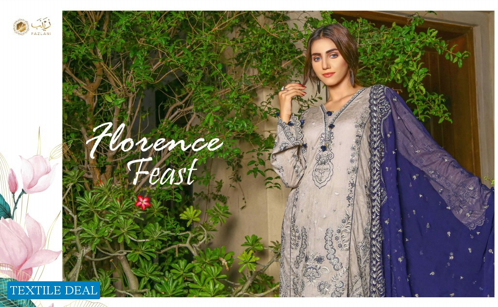 Zainab Fazlani By Prime Arts Royal idyllic Self Jacquard Luxury Embroidered Collection