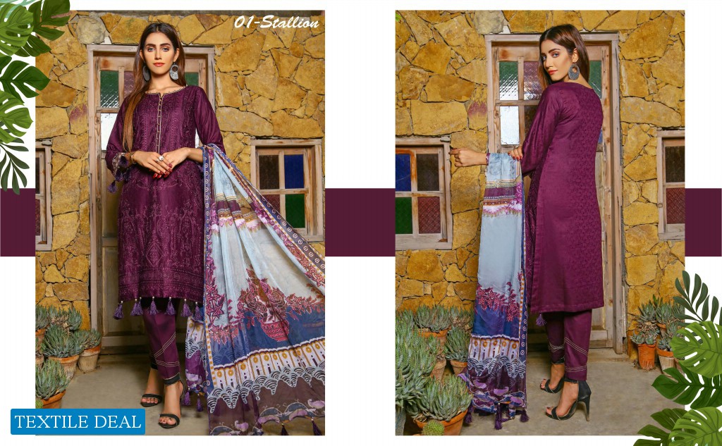 Zainab Fazlani By Prime Arts Royal idyllic Self Jacquard Luxury Embroidered Collection