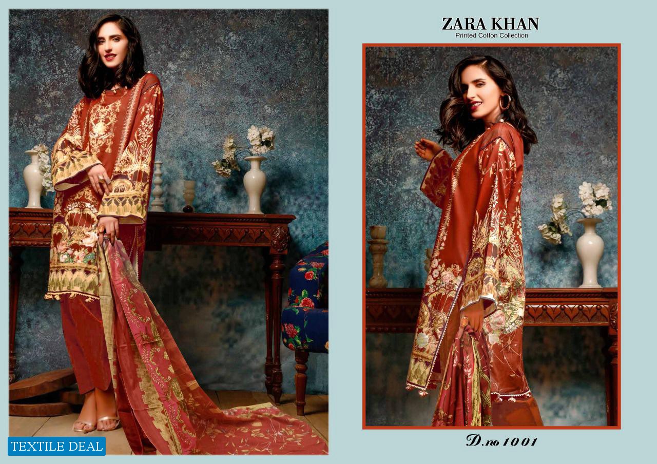 Zara Khan Karachi Cotton Wholesale Karachi Print Dress Material