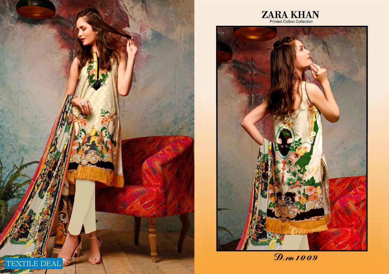 Zara Khan Karachi Cotton Wholesale Karachi Print Dress Material