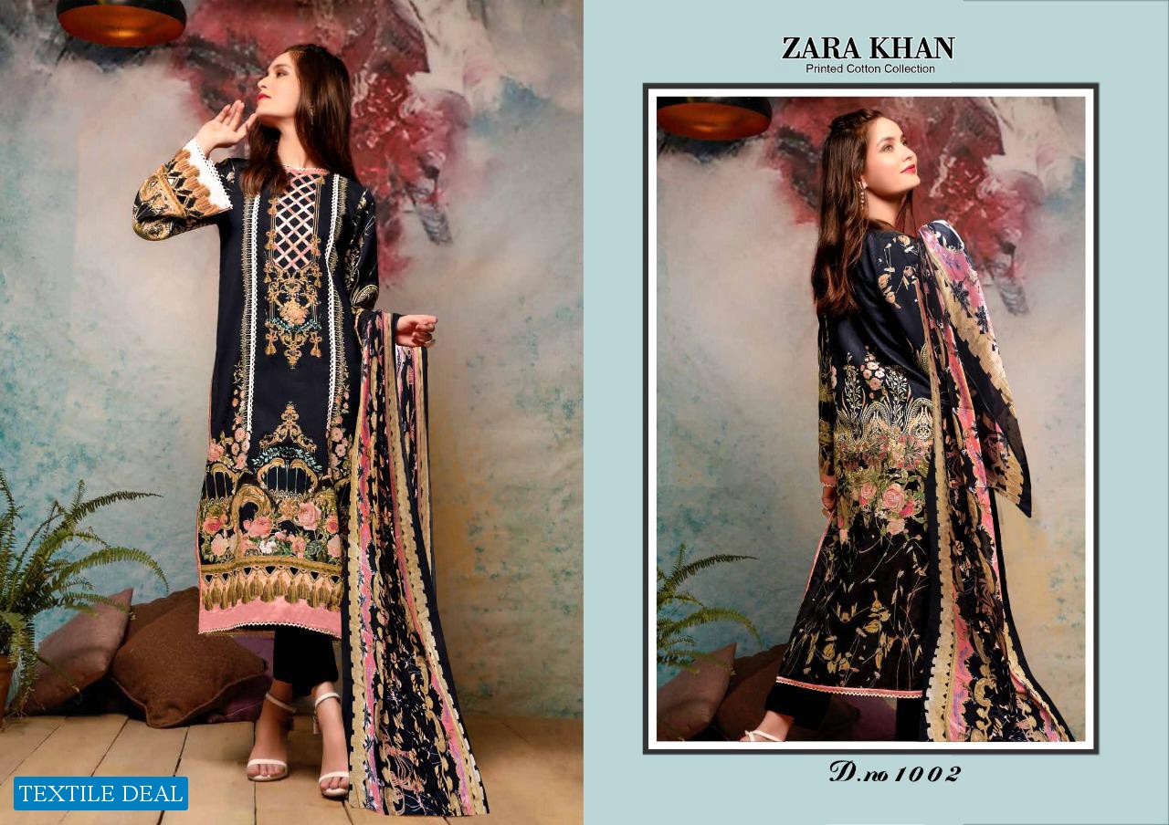 Zara Khan Karachi Cotton Wholesale Karachi Print Dress Material
