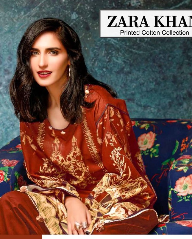 Zara Khan Karachi Cotton Wholesale Karachi Print Dress Material