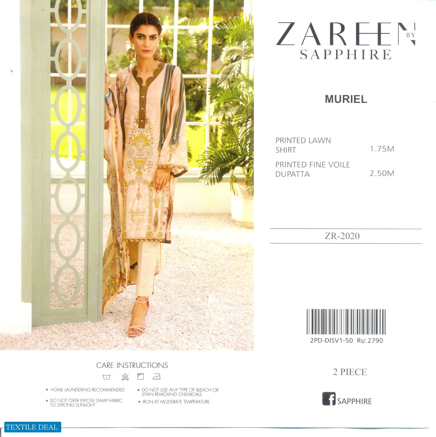 Zareen By Sapphire Wholesale Printed Lawn Shirt Pakistani Suits