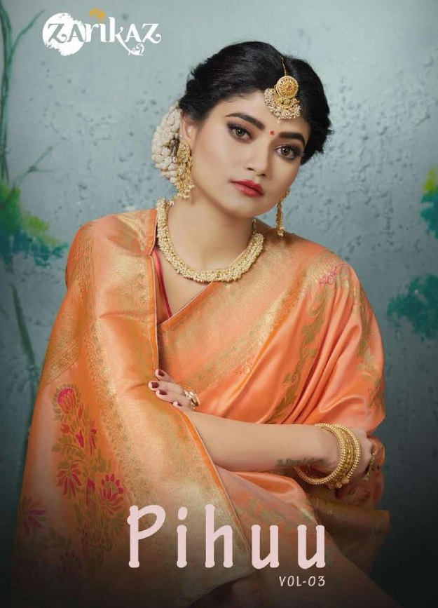 Zarikaz pihu Vol-3 Wholesale Banarasi Silk Ethnic Sarees