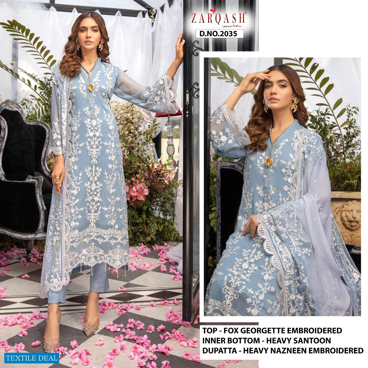 Zarqash Azure Wholesale Pakistani Concept Dress
