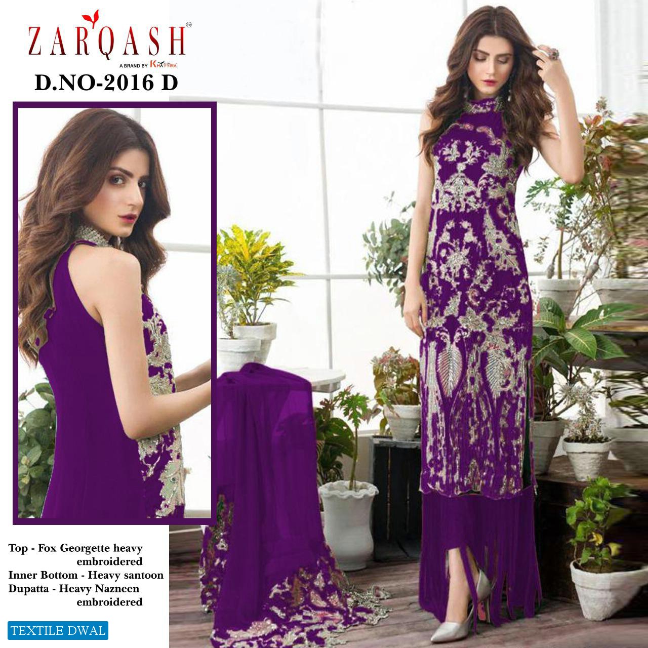 Zarqash Faiza Vol-2 Design No 2016 Pakistani Concept Dress