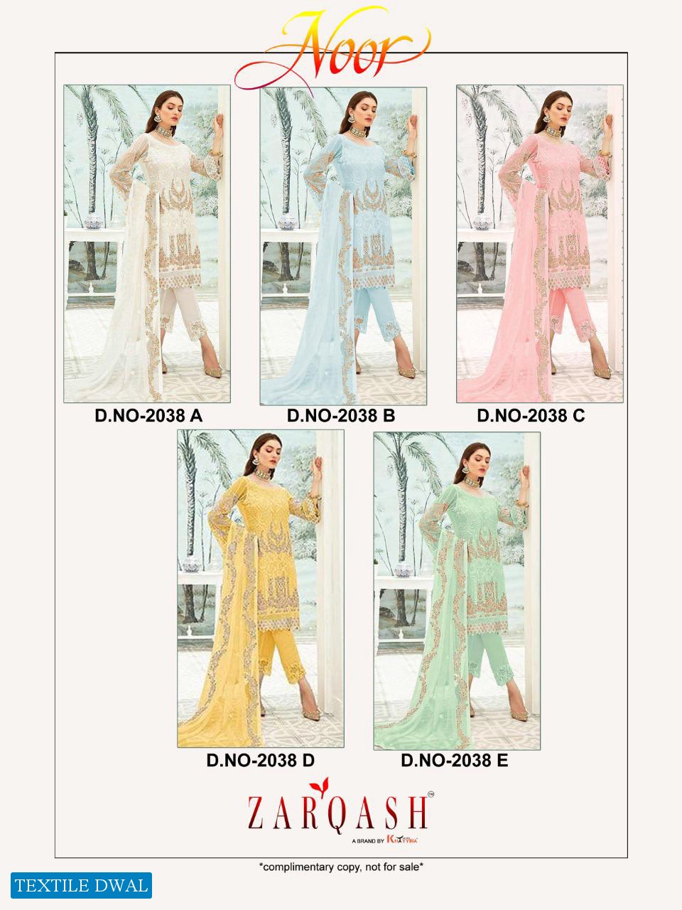 Zarqash Noor DN 2038 Wholesale Pakistani Concept Dress