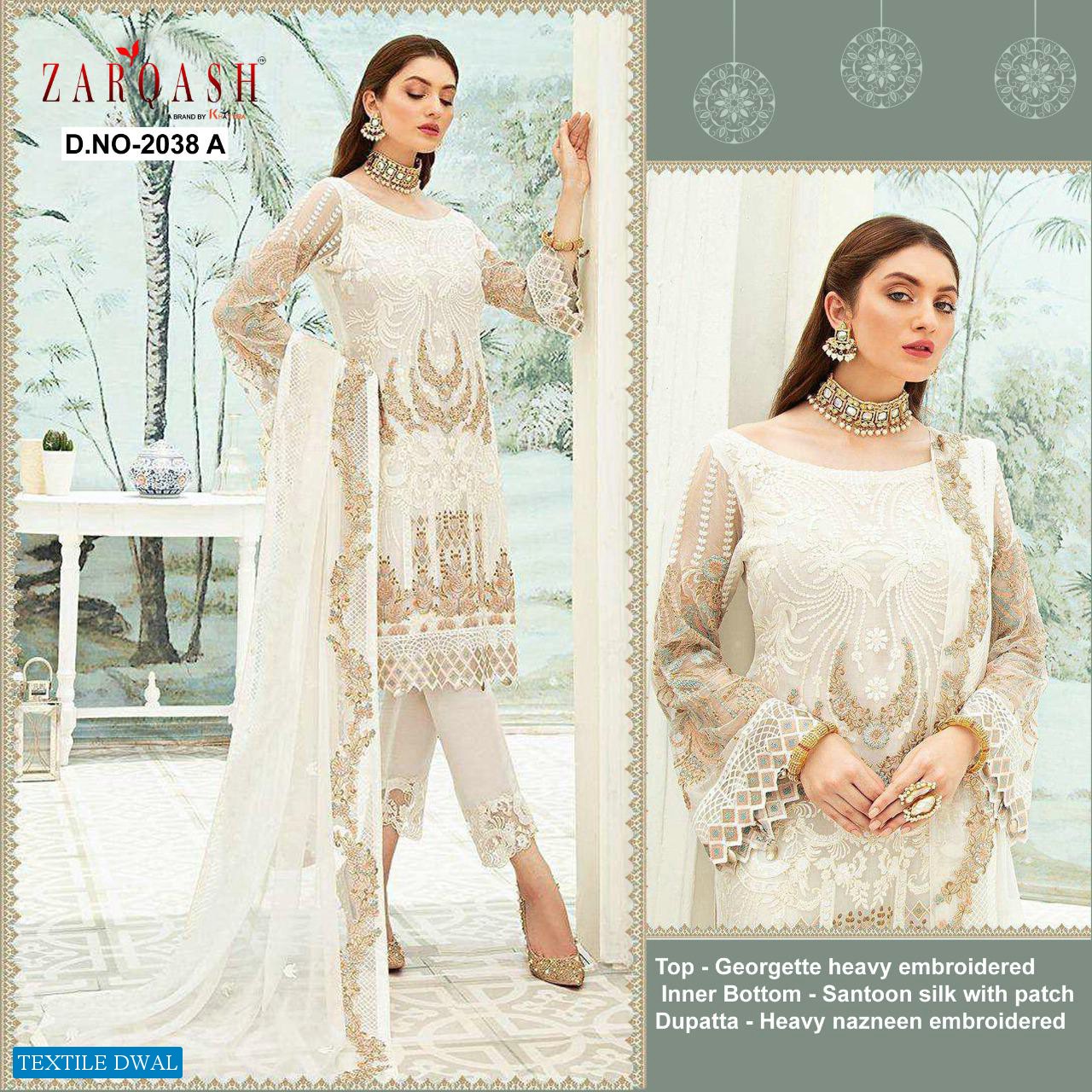 Zarqash Noor DN 2038 Wholesale Pakistani Concept Dress
