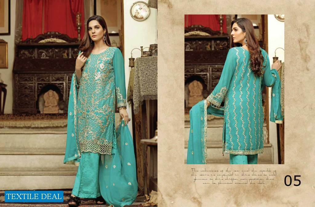 Zebaish Angan Luxury Embroidered Chiffon Wholesale Pakistani Concept Dress