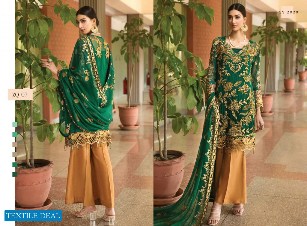 Zebtan Luxury Chiffon Embroidered Chiffon Vol-4 Wholesale Pakistani Branded Suits