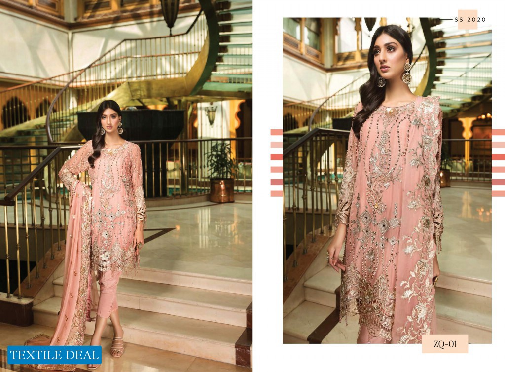 Zebtan Luxury Chiffon Embroidered Chiffon Vol-4 Wholesale Pakistani Branded Suits