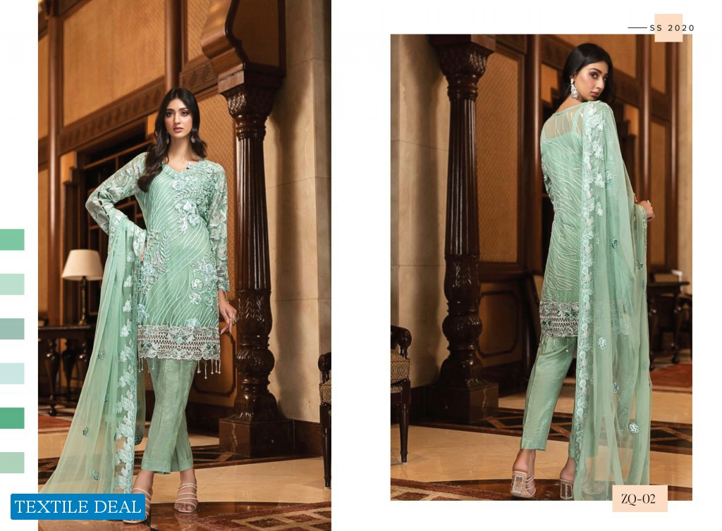 Zebtan Luxury Chiffon Embroidered Chiffon Vol-4 Wholesale Pakistani Branded Suits